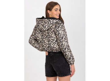 Veste noire et beige