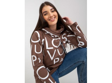Sweat à capuche en coton - marron