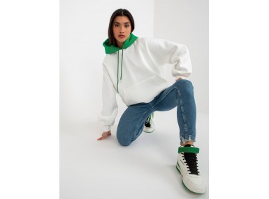  Sweat à capuche court - écru