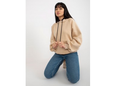  Sweat à capuche court -  beige