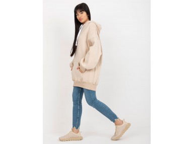 Sweat à capuche femme - beige