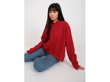 Sweat à capuche femme - rouge foncé