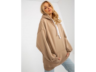 Sweat à capuche femme - beige foncé