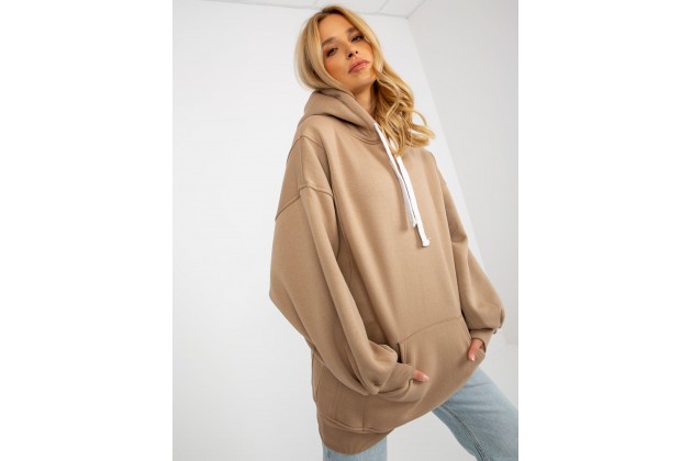 Sweat à capuche femme - beige foncé