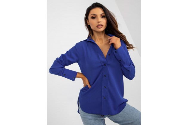 Chemise boutonnée - bleu cobalt