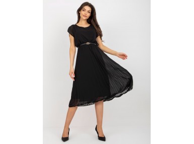 Robe de cocktail mi-longue - noire