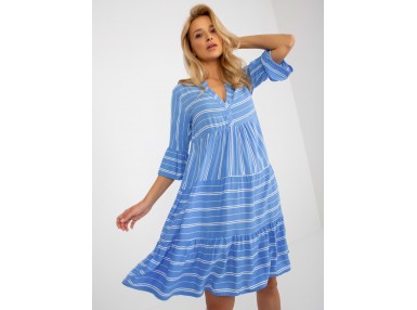 Robe babydoll courte - bleue