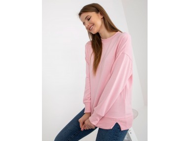 Sweat col rond - rose clair