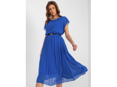 Robe de cocktail mi-longue - cobalt