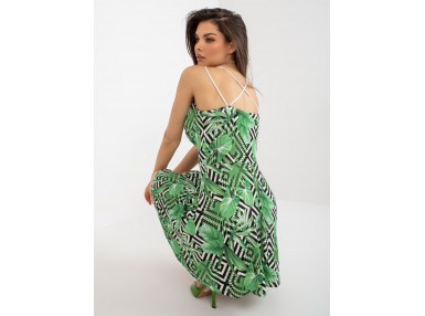 Robe blanche et verte