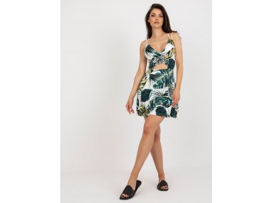 Robe blanche et verte