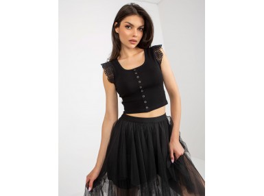 Top en dentelle - noire