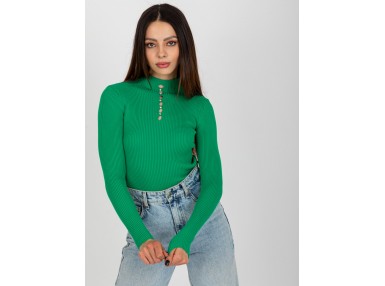 T-shirt sculptant à col montant - vert