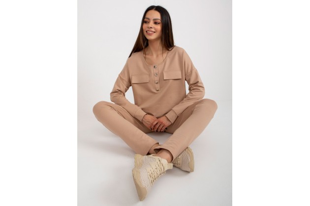Ensemble sweat et pantalon - camel