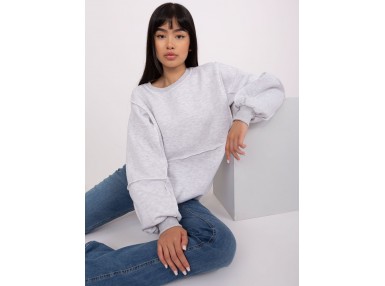 Sweat-shirt col rond - grise clair