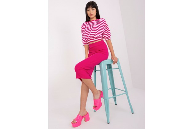 Ensemble avec chemisier et jupe - fuchsia