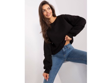 Sweat-shirt col rond - noire