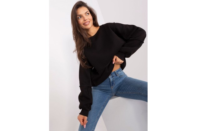 Sweat-shirt col rond - noire