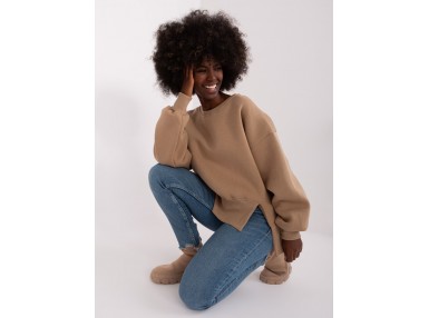Sweat court sans capuche - beige foncé