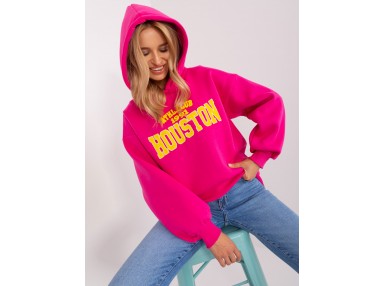 Sweat à capuche imprimé femme - fuchsia