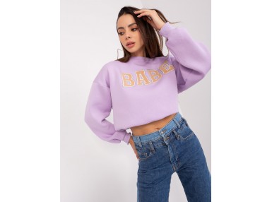 Sweat-shirt col rond - violet clair