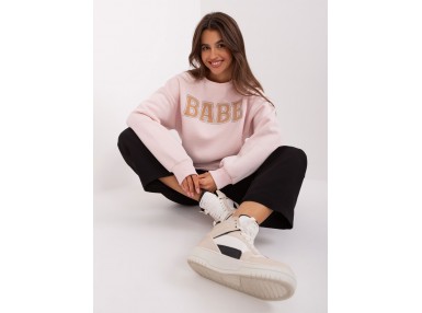 Sweat-shirt col rond - rose clair