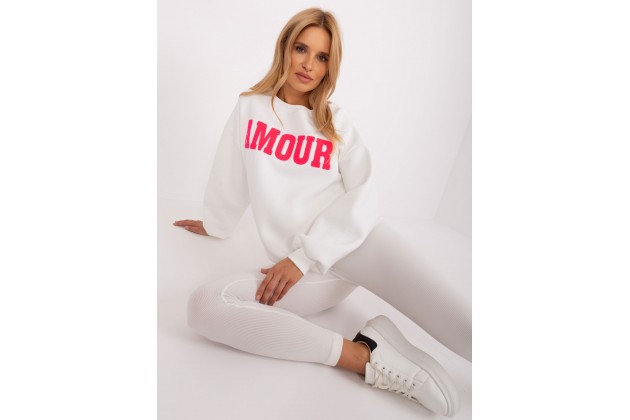 Sweat-shirt col rond - écru