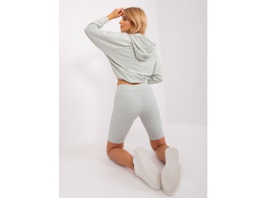 Ensemble avec sweat et short - gris clair