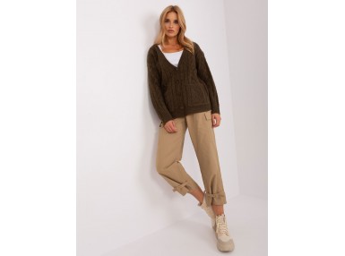 Gilet col V d'un - kaki