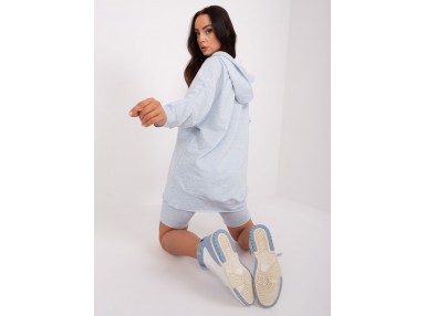 Ensemble avec sweat et short - bleu clair