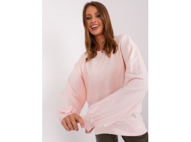 Sweat-shirt col rond - rose clair