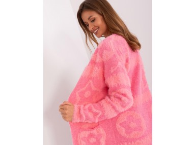 Cardigan avec alpaga - rose