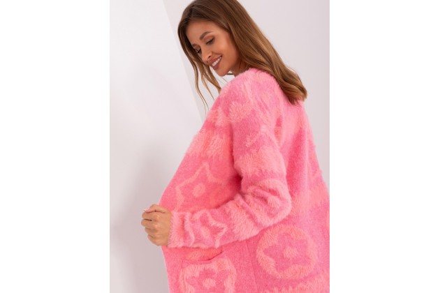 Cardigan avec alpaga - rose