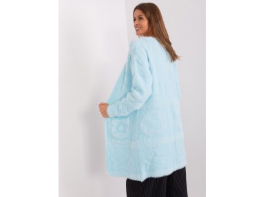 Cardigan avec alpaga - bleu clair