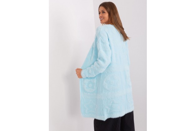 Cardigan avec alpaga - bleu clair