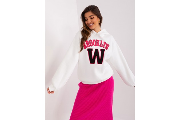 Sweat-shirt à capuche Femme - écru