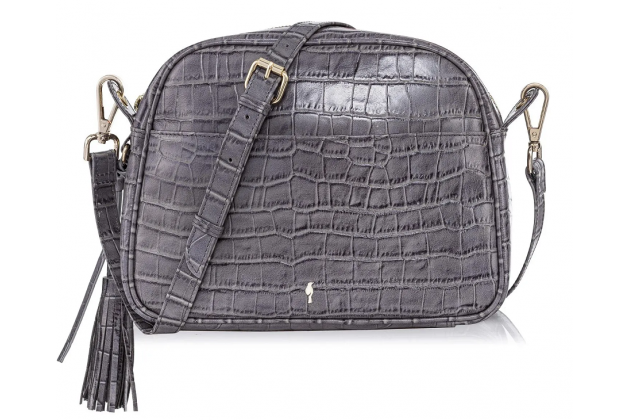 Sac à bandoulière en cuir effet croco pour femme