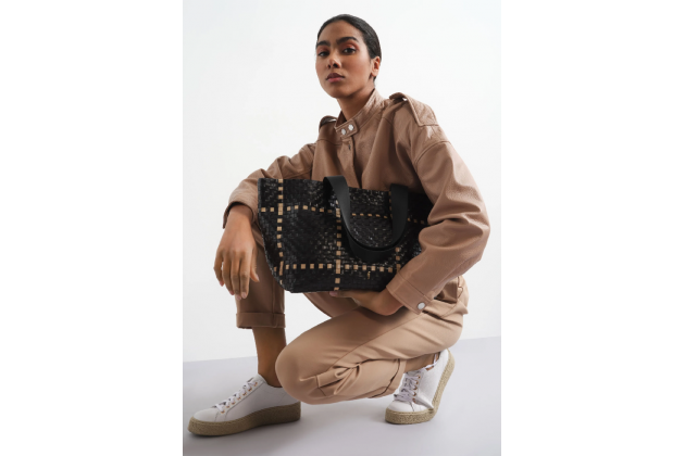 Sac shopping en cuir pour femme