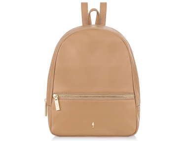 Sac à dos en cuir beige pour femme