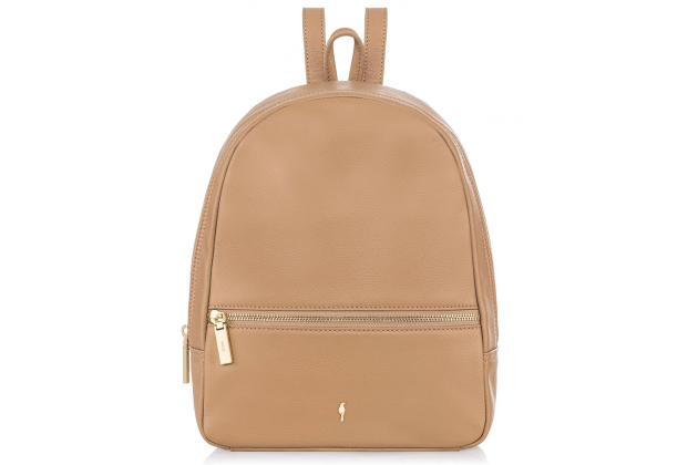 Sac à dos en cuir beige pour femme
