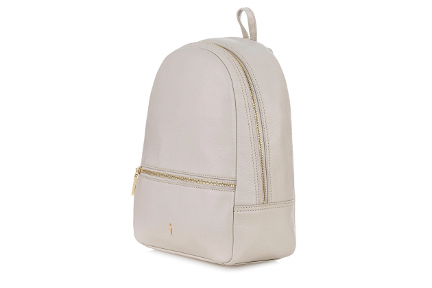 Sac à dos en cuir crème pour femme