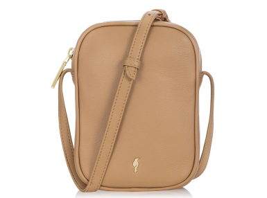 Pochette en cuir beige