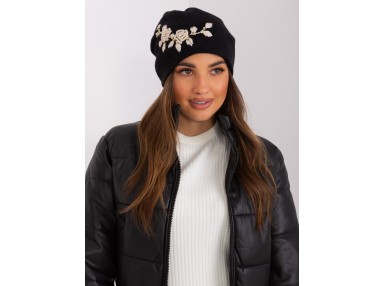 Casquette noire et beige