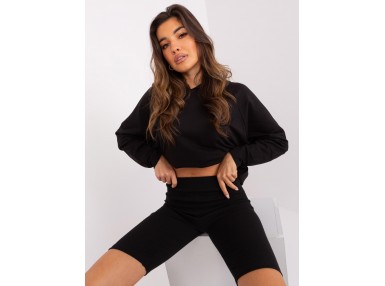 Ensemble avec sweat et short - noir