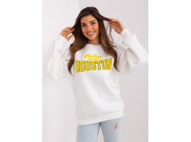 Sweat-shirt à encolure ronde et imprimé - écru