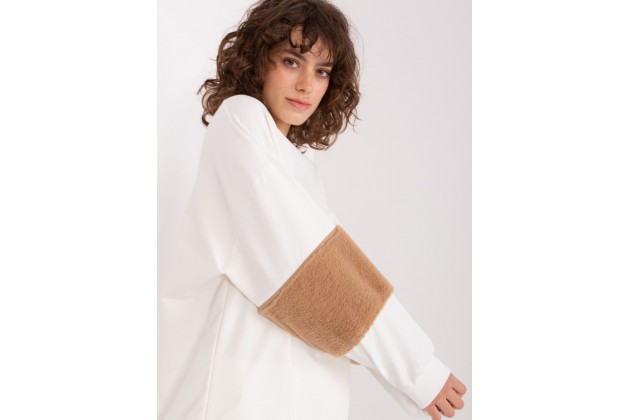 Sweat-shirt col rond - écru