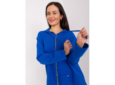 Sweat à capuche à fermeture éclair - bleu