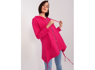 Sweat à capuche à fermeture éclair - fuchsia