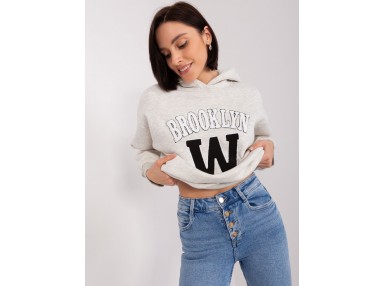 Sweat-shirt à capuche Femme - gris clair
