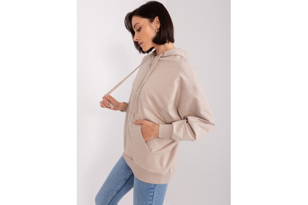 Sweat-shirt à capuche Femme - beige
